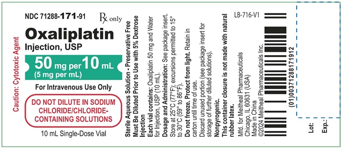 PRINCIPAL DISPLAY PANEL – Oxaliplatin Injection, USP 50 mg Premier Vial Label