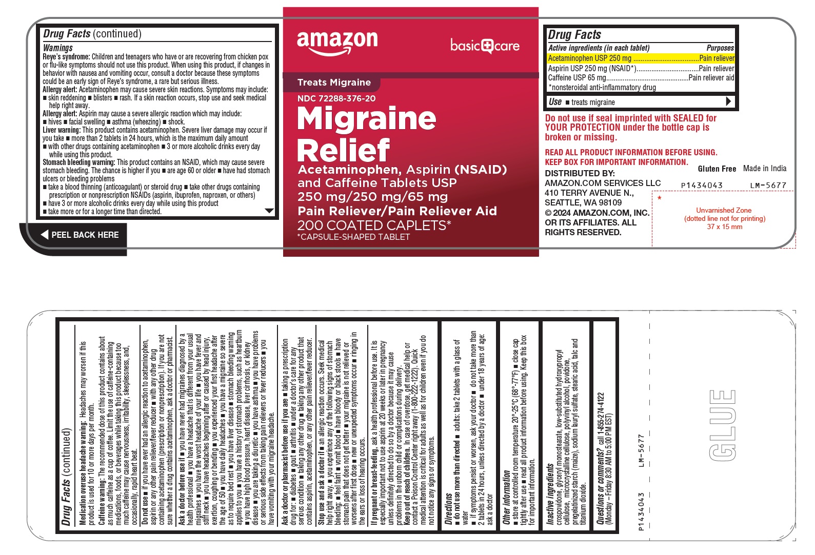 PACKAGE LABEL-PRINCIPAL DISPLAY PANEL - 250 mg/250 mg/65 mg Container Label - 200 Caplets