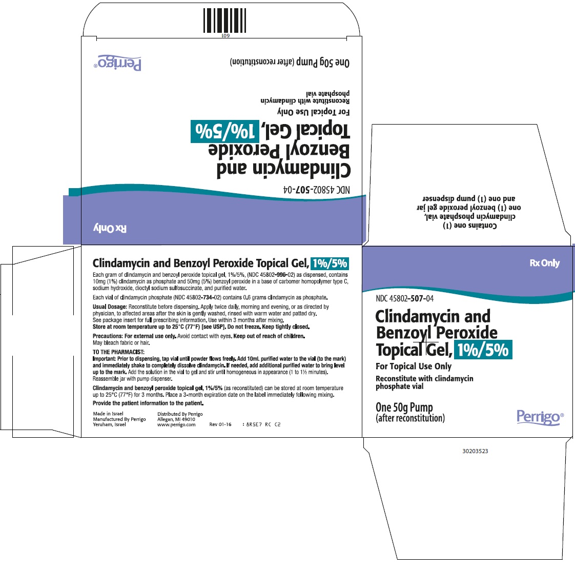 Clindamycin and Benzoyl Peroxide Topical Gel Carton Image 2