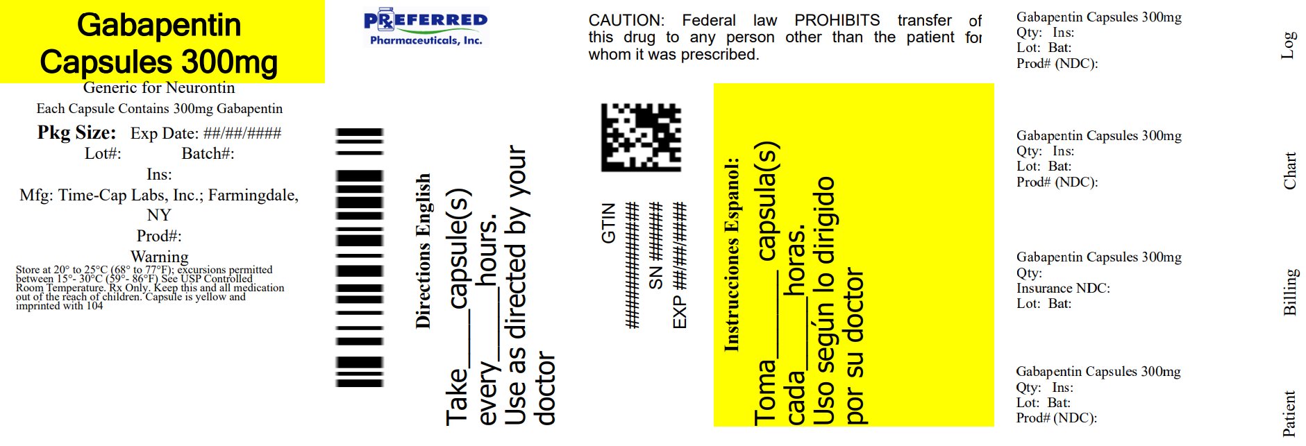 Gabapentin Capsules 300mg
