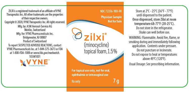 Zilxi (minocycline) topical foam, 1.5% label - 7 gram