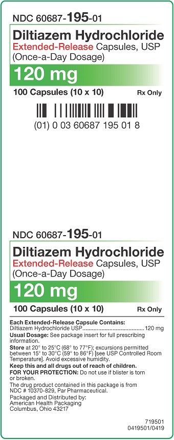 120 mg Diltiazem HCl ER Capsules Carton