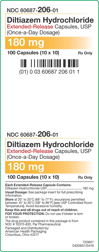 180 mg Diltiazem HCl ER Capsules Carton