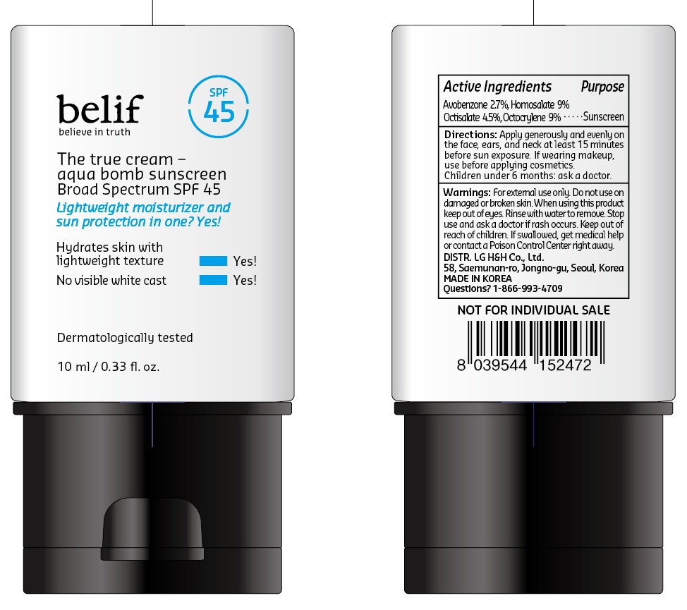 belif the true cream aqua bomb SPF 45 10ml IC