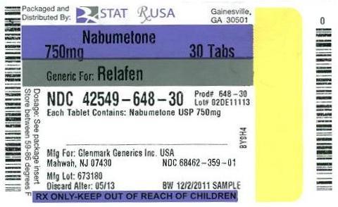Nabumetone 750mg Label Image