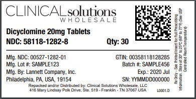 Dicyclomine 20mg tablets 30 count blister card