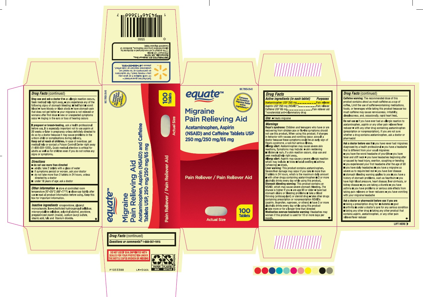 PACKAGE LABEL-PRINCIPAL DISPLAY PANEL - 250 mg/250 mg/65 mg Container Carton Label - 100 Tablets