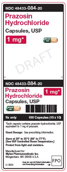 Prazosin Hydrochloride 1 mg Capsules, USP Unit Carton Label