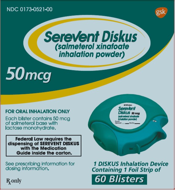 Serevent Diskus 50mcg 60 dose carton