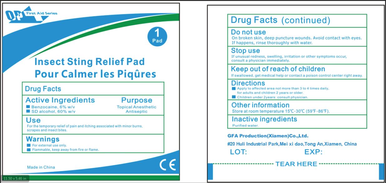 Insect Sting relief pad