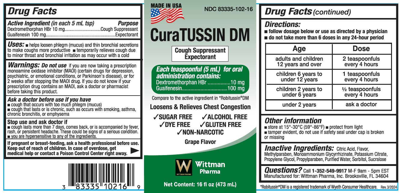 CuraTUSSIN DM Label