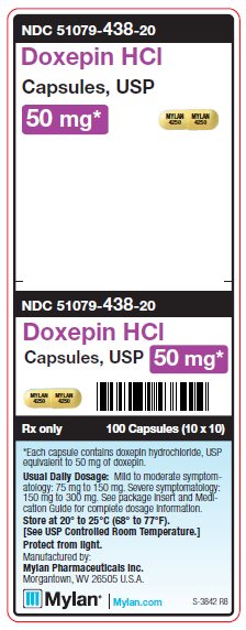 Doxepin HCl 50 mg Capsules Unit Carton Label