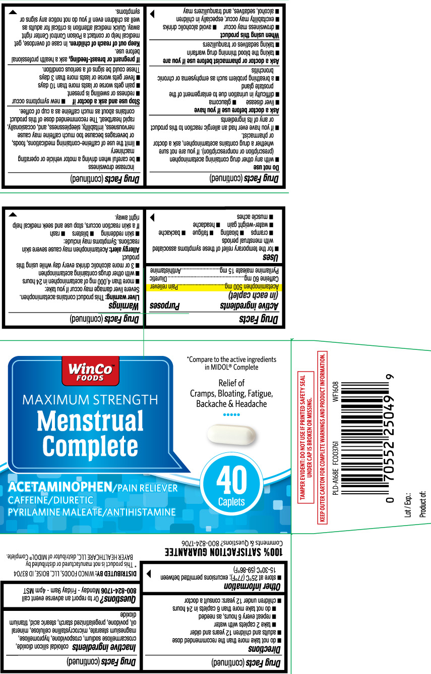 Acetaminophen 500 mg, Caffeine 60 mg, Pyrilamine Maleate 15 mg
