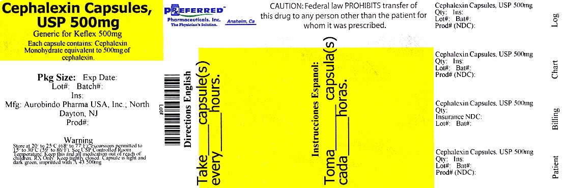 Cephalexin Capsules, USP 500mg