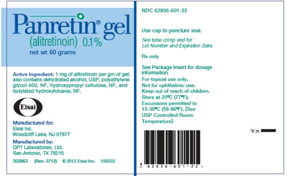 PRINCIPAL DISPLAY PANEL
NDC: <a href=/NDC/62856-601-22>62856-601-22</a>
Panretin® gel
(alitretinoin) 0.1%
