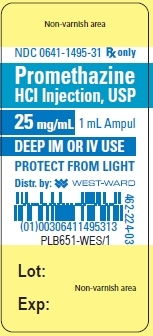 Promethazine HCI Injection, USP 25 mg/mL 1 mL Ampul