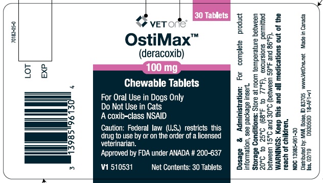 100 mg 30 count bottle label