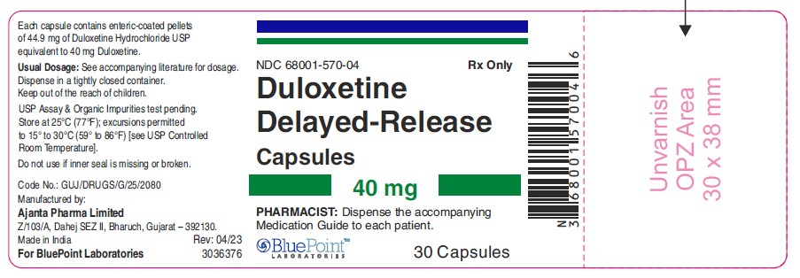 Duloxetine DR 40mg 30ct Rev 11/23 Bharuch