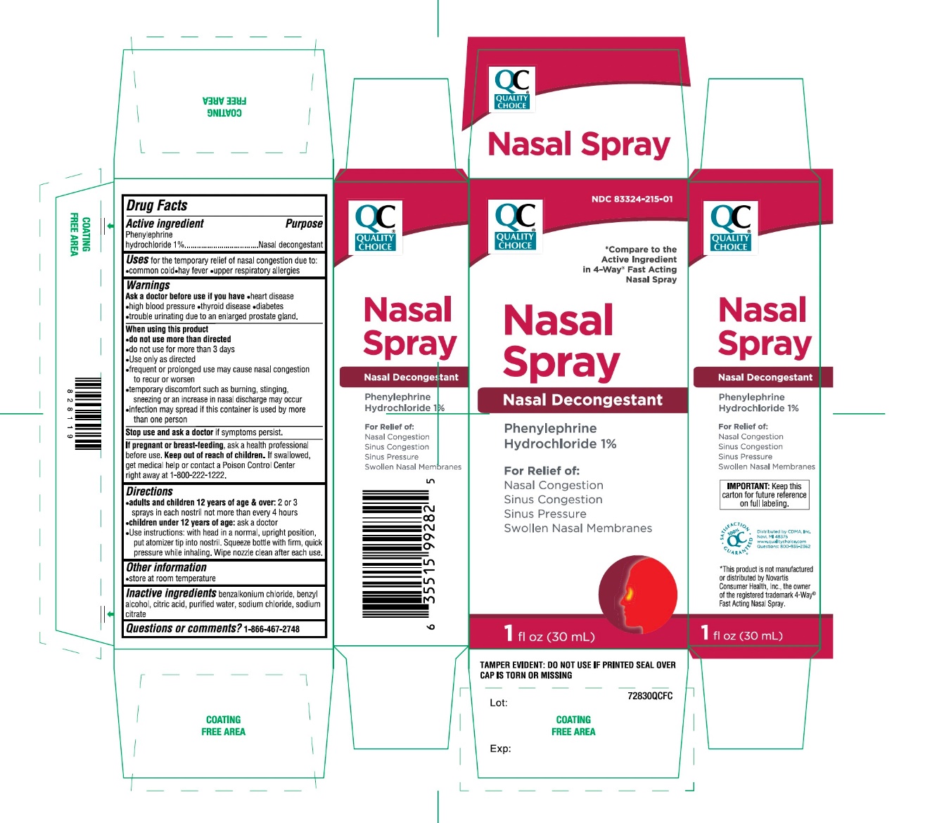 Quality Choice Nasal Spray Phenylephrine HCl