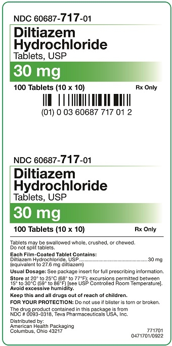 30 mg Diltiazem Hydrochloride Tablets Carton