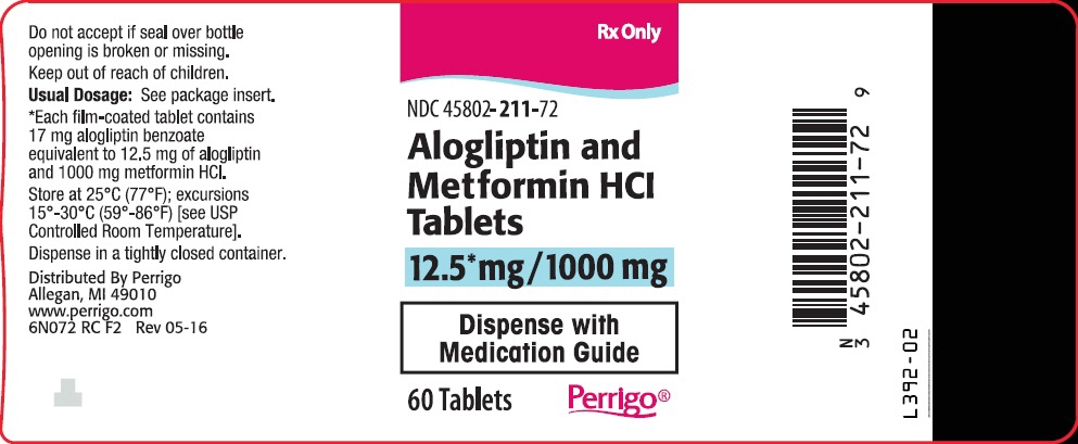 PRINCIPAL DISPLAY PANEL - 12.5 mg/1000 mg Tablet Bottle Label