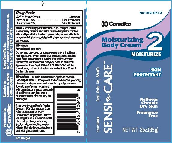 Sensi Care Moisturizing Body Cream Label