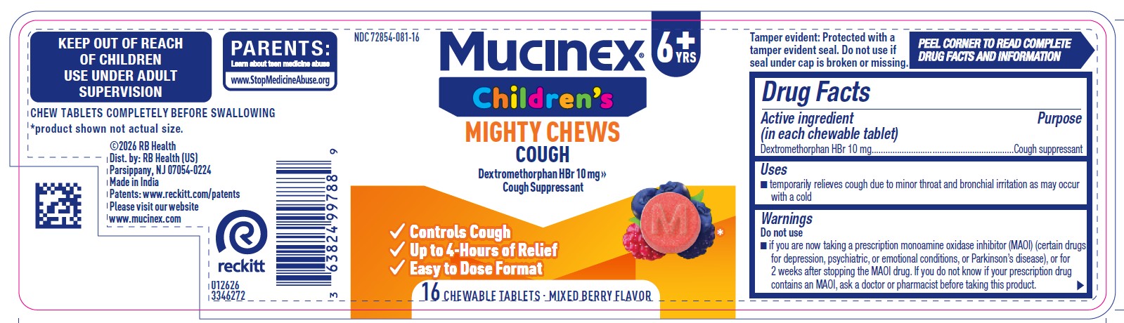 Mucinex Childrens Mighty Chews Cough 1