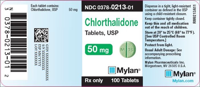 Chlorthalidone Tablets 50 mg Bottle Label
