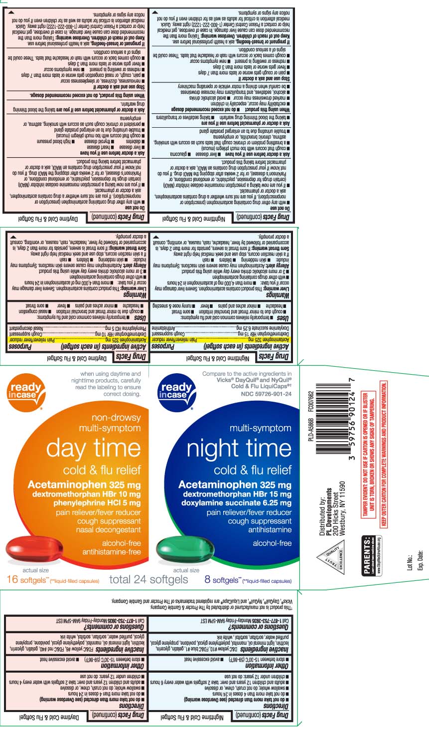 Acetaminophen 325 mg, Dextromethorphan HBr 10mg, Phenylephrine HCl 5mg, Acetaminophen 325 mg, Dextromethorphan HBr 15 mg, Doxylamine Succinate 6.25 mg