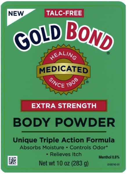 PRINCIPAL DISPLAY PANEL
GOLDBOND
EXTRA STRENGTH
BODY POWDER
Net Wt 10 oz (283 g)
