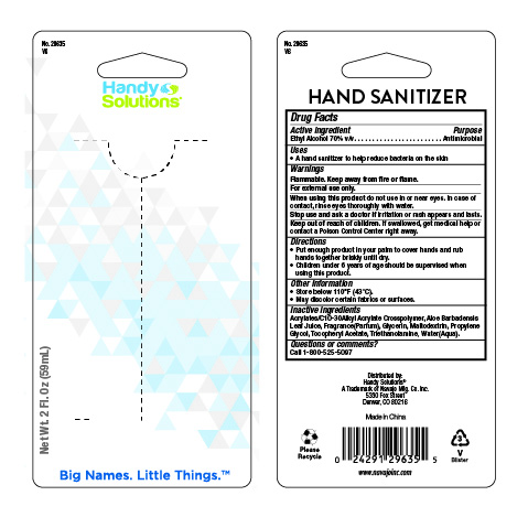 Carded Handy Solutions Hand Sanitizer