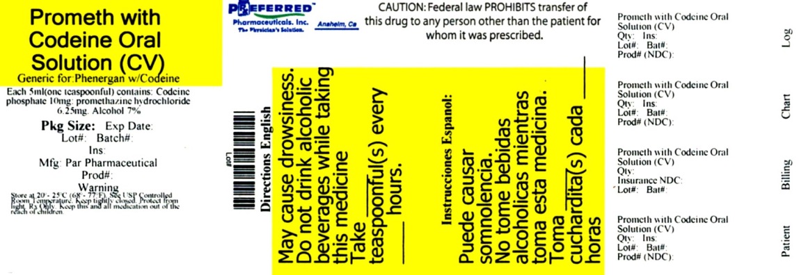 Prometh with Codeine Oral Solution (CV)