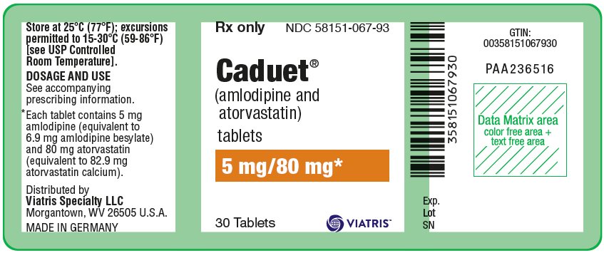 PRINCIPAL DISPLAY PANEL - 5 mg/80 mg Tablet Bottle Label