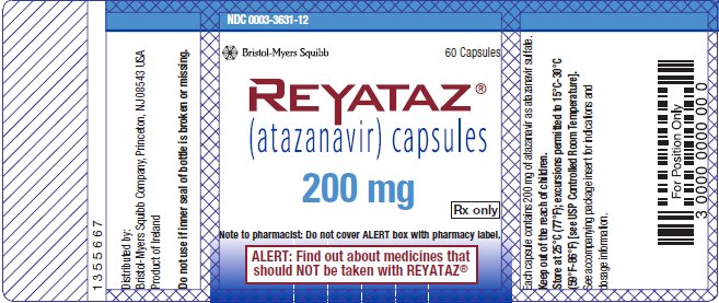 Reyataz 200 mg bottle label