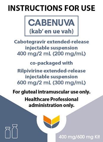 Cabenuva Instructions for Use 400mg-600mg Kit