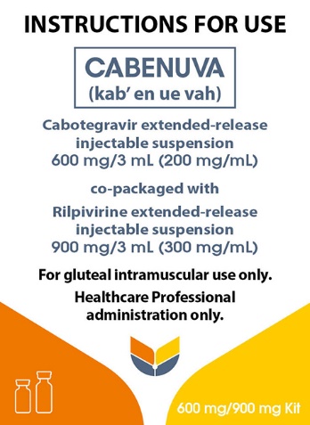 Cabenuva Instructions for Use 600mg-900mg Kit