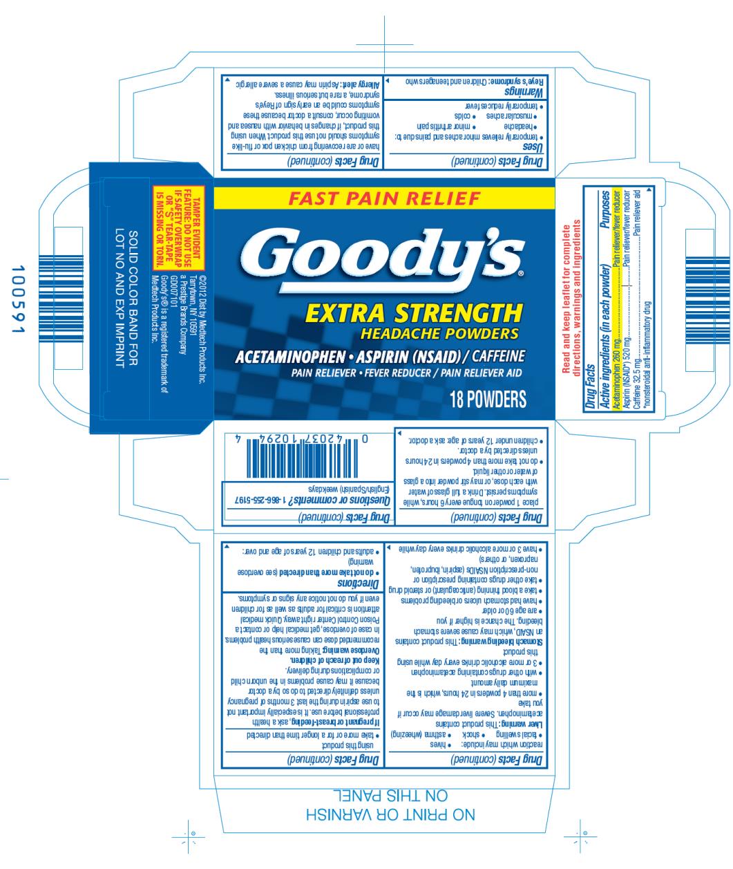 Goody’s Extra Strength 18 Powders Carton