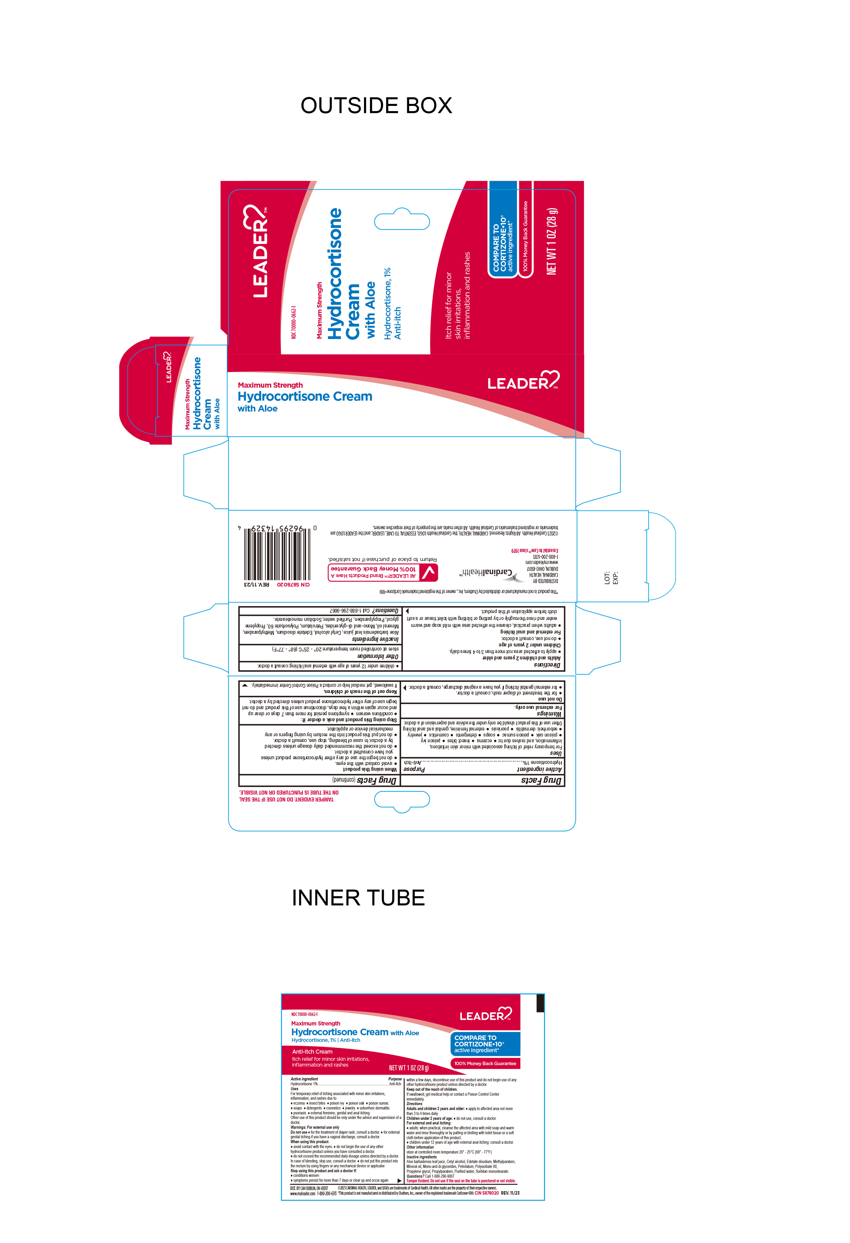 5878020 LEADER HYDROCORTISONE CREAM WITH ALOE 1OZ 022824 CDER