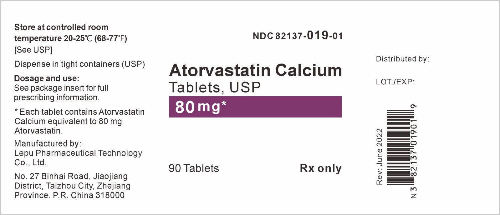 PRINCIPAL DISPLAY PANEL - 80 mg Tablet Bottle Label