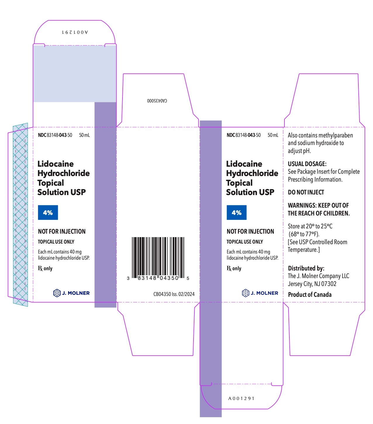 Lidocaine TS carton