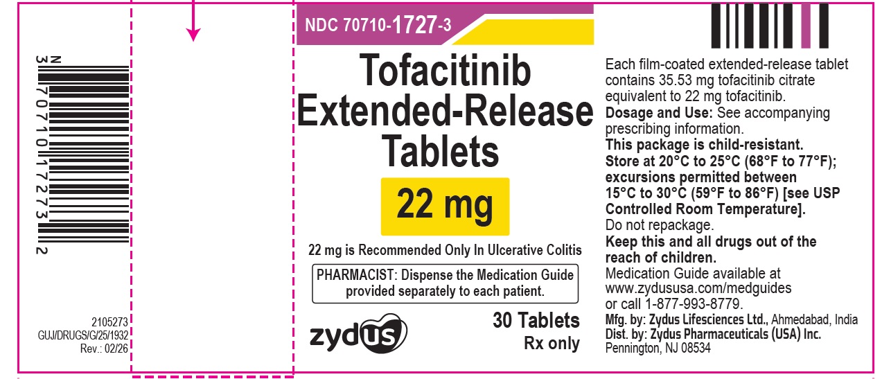 Tofacitinib extended-release tablets, 22 mg