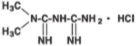 Metformin hydrochloride structural formula