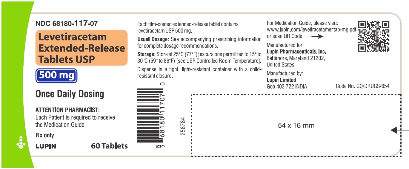 Conatiner Label 500 mg-Bottle of 60 Tablets