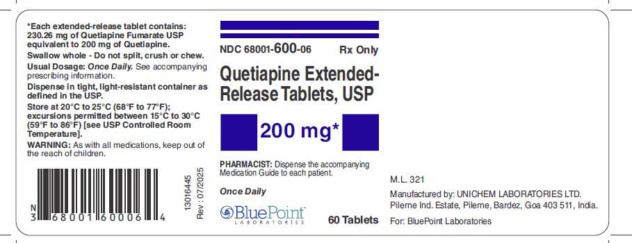 Quetiapine ER Tab 200mg Rev 07/2025