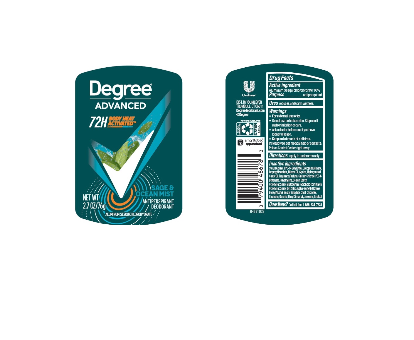 Degree Sage Ocean Mist AP Deo IS