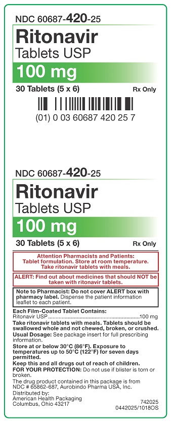 100 mg Ritonavir Tablets Carton