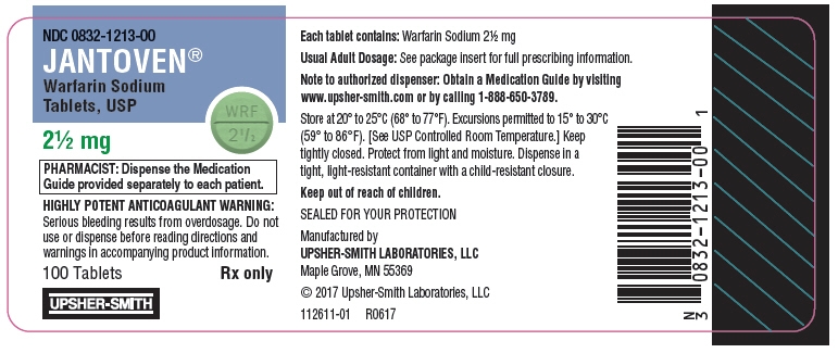 PRINCIPAL DISPLAY PANEL - 2½ mg Tablet Bottle Label