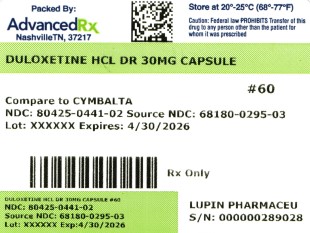 Duloxetine HCL DR 30mg #60