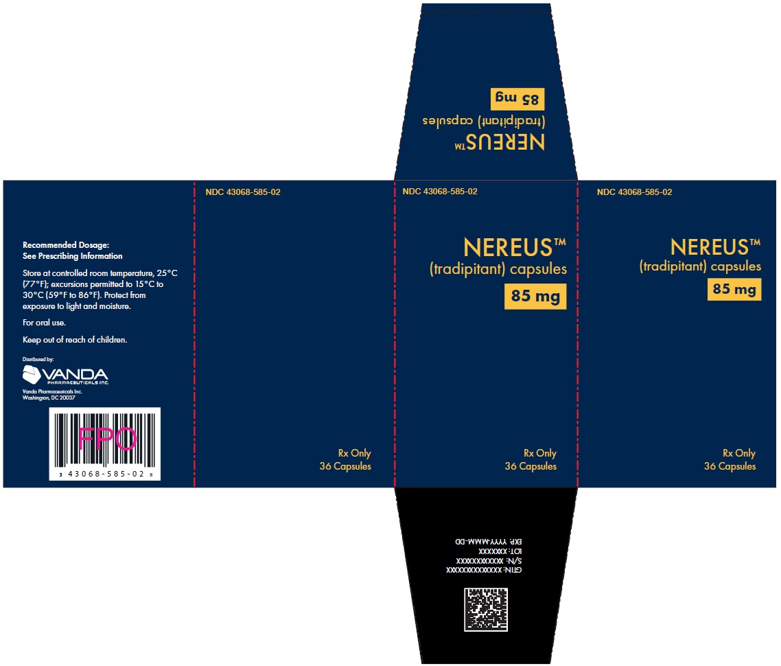 85mg Tradipitant Capsules - Carton Label