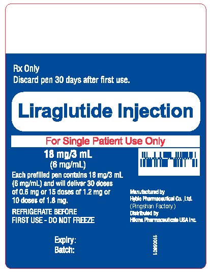 liraglutide injection pen label